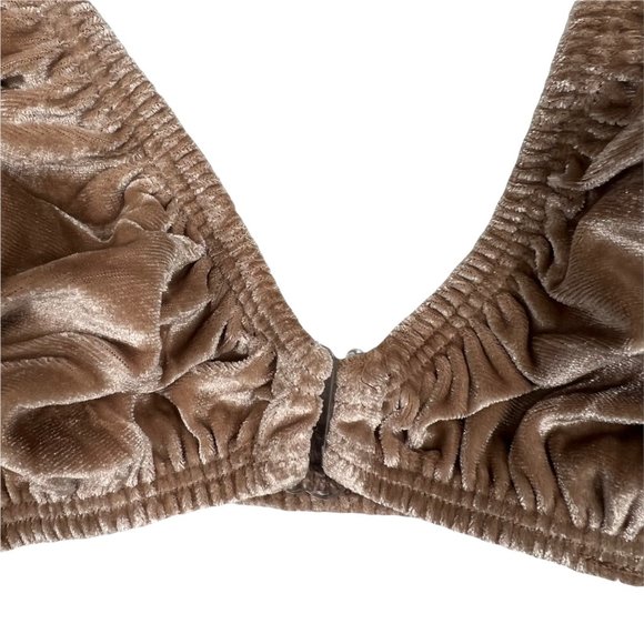 SKIMS Velvet Stretch Plunge Bra Sienna Small - Picture 5 of 12